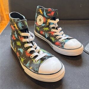 Converse Black Dinosaur Print High-Tops